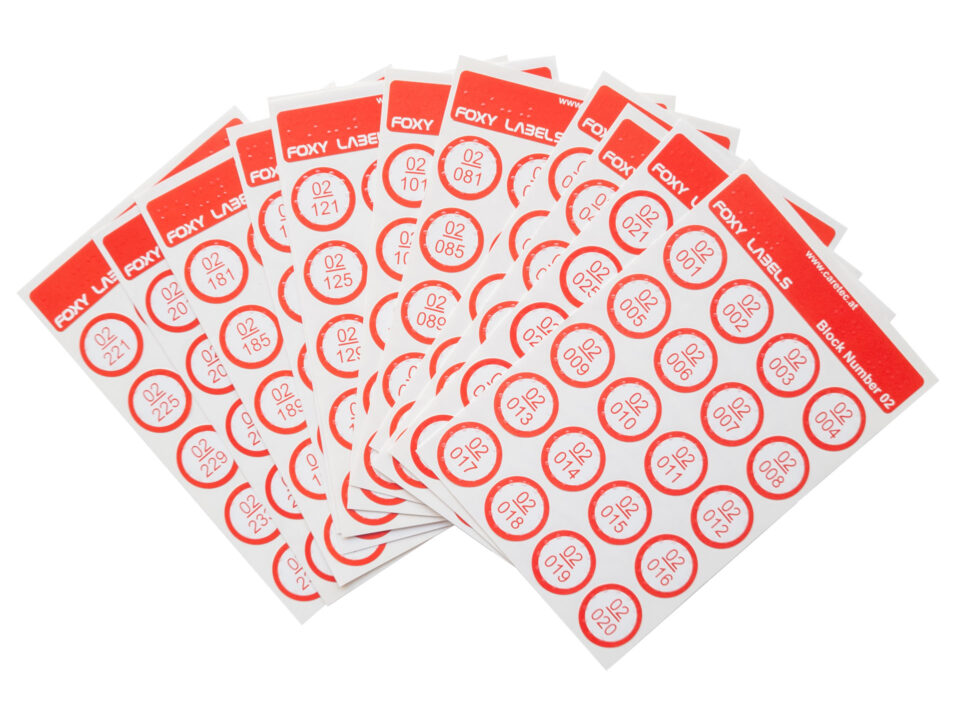Foxy Labels   Block 2
